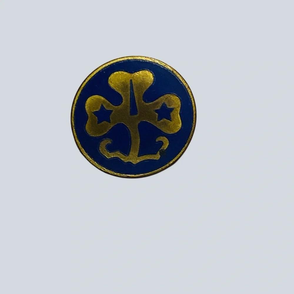 Vintage Blue and Gold Enamel Pin